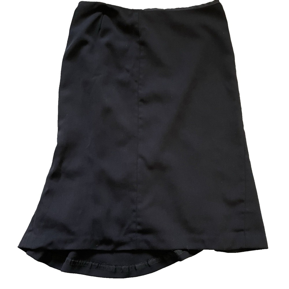 Lauren Ralph Lauren Womens Pencil Skirt Straight Black Long Wool Lined Flair 10